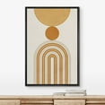 thumbnail image 2 of IDEA4WALL Framed Canvas Print Spiral Golden Circle with Black Illusion Line Art Geometric Shapes Wall Art Abstract Mid-Century Colorful Artwork for Living Room, Bedroom, Office - Black 16"x24", 2 of 5