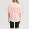 thumbnail image 3 of Juslio Girl Shirts Short Sleeve Round Neck Kids Clothing Fashion Tops Casual, 3 of 4