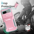 thumbnail image 3 of for Google Pixel 8a, Luxury Sliding Camera Cover Soft TPU + Hard PC Shockproof Drop Protective Hybrid Stylish Ultra Slim Frosted Anti-slip Grip Case for Google Pixel 8a, Rosegold, 3 of 7