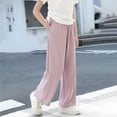 thumbnail image 3 of dazeni Girls Wide Leg Pants Lightweight Baggy Parachute Pants Full Length Elastic Wasited Lounge Trousers with Pockets 3-15 Years, 3 of 6