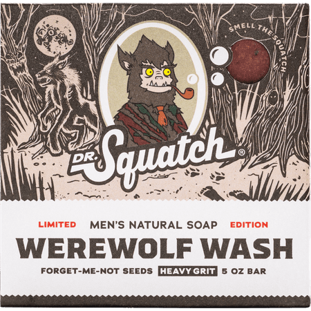 Dr. Squatch Natural Bar Soap for Men, Werewolf Wash, 5 oz, 2-Pack