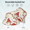 thumbnail image 5 of Kll Cartoon Mushrooms Bucket Hat For Women Men Packable Travel Beach Sun Hat Outdoor Rave Accessories Reflective Fisherman Cap, 5 of 9