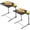 Black, variant on Adjustable TV Tray Table - 6 Heights & 3 Tilt Angles, Folding Dinner Tray with Cup Holder,black (2Pack) for Bed & Sofa