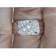 thumbnail image 3 of Round/Princess Cut Lab Created Diamond Men's Band Wedding Ring 14k White Gold Plated, 3 of 5