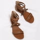 thumbnail image 1 of Sandalias planas romanas de verano con puntera abierta sandalias de playa con tiras zapatos para caminar para mujer, 1 of 9