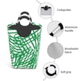 thumbnail image 4 of YFYANG 50L Foldable Laundry Hamper, Waterproof Oxford Fabric Green Watercolor Lines Texture Laundry Bag Laundry Baskets, 4 of 6
