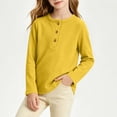 thumbnail image 2 of KyCheLot Boys' Girls' Knitted Tops Long Sleeve Round Neck Button down Tops Kids Comfy Solid Color Clothes, 2 of 5