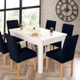 thumbnail image 2 of 4 Pcs Dining Chair Slipcover, High Stretch Removable Washable Chair Seat Protector Cover for Home Party Hotel Wedding Ceremony, 2 of 6
