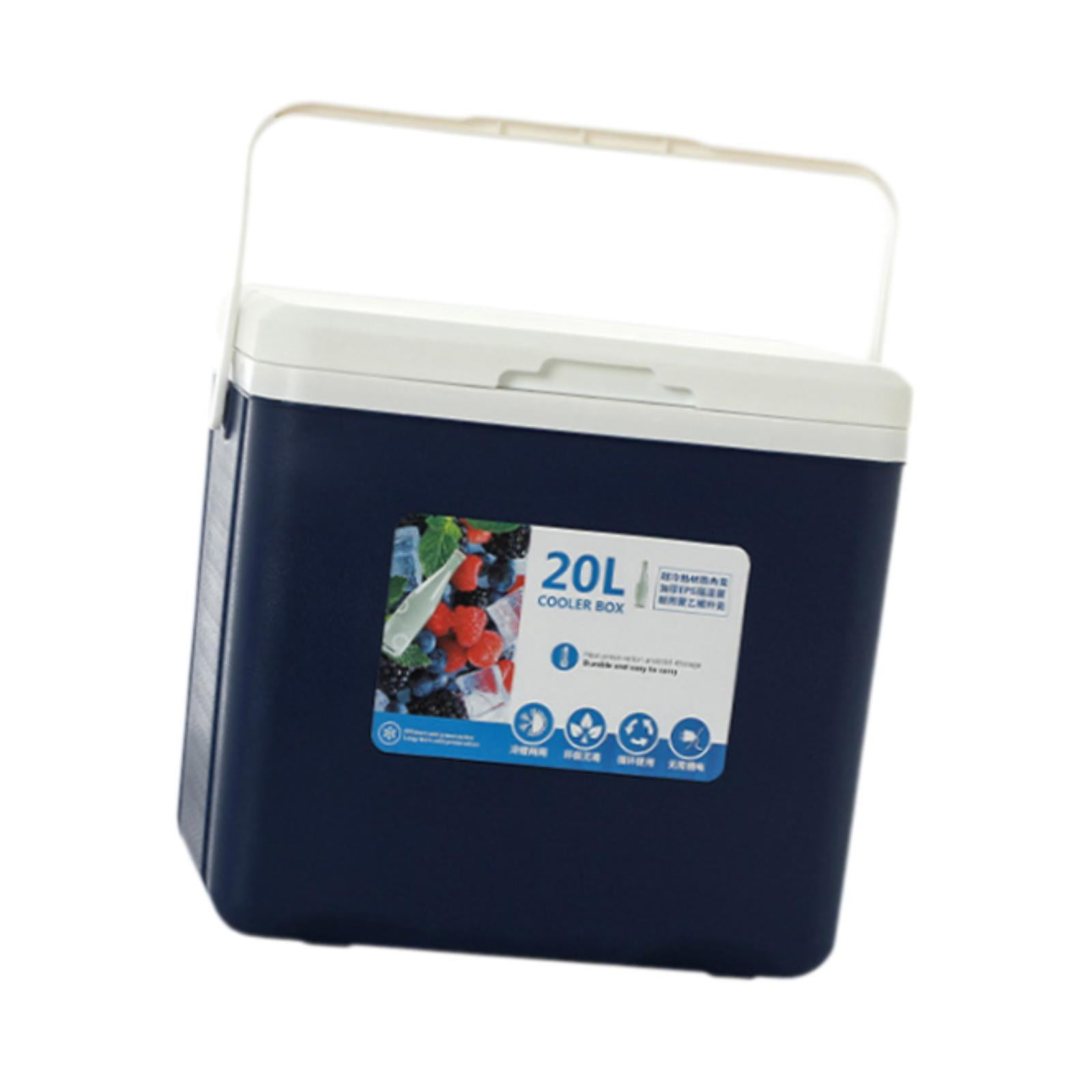 simhoa Box Ice Box Personal Portable with Handle Insulated Box Ice Chest Small for Beach Party Outdoor Barbecue Fresh Keeping Blue