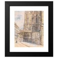 thumbnail image 2 of Hermann Schmidt 12x14 Black Modern Framed Museum Art Print Titled - Stephansdom South Tower with Scaffolding, 2 of 5