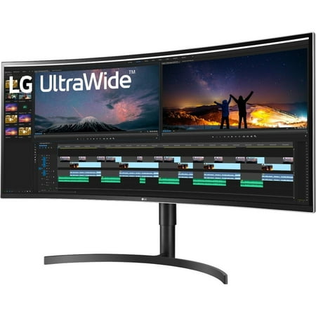 LG - 38” UltraWide Curved WQHD+ IPS HDR10 Monitor (HDMI) - Black