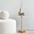 thumbnail image 3 of JONATHAN Y Nysha 25" Modern Bohemian Metal/Resin Inlay Top End Table, Purple/White, 3 of 9