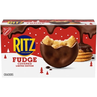 4 pack) RITZ Fudge Covered Holiday Crackers, Limited Edition, 7.5