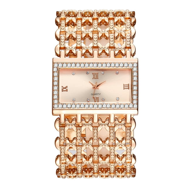 Xihbxyly dia del primer ministro Reloj de moda para mujer, reloj de acero inoxidable, informal, para vestir, pulsera, joyería de cristal