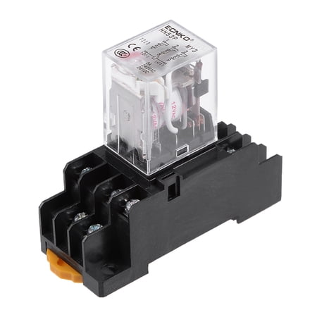 HH53P AC12V Coil DPDT 11 Pins Red Light Electromagnetic Relay + socket. price history on PriceWatchPro