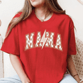 thumbnail image 4 of Trendy Checkered Mama Lightning Bolt Graphic Tee, 4 of 5