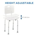 thumbnail image 4 of 33.7" Bath Chair Seat Safety Bathroom Aids Adjustable Positions White, 4 of 9