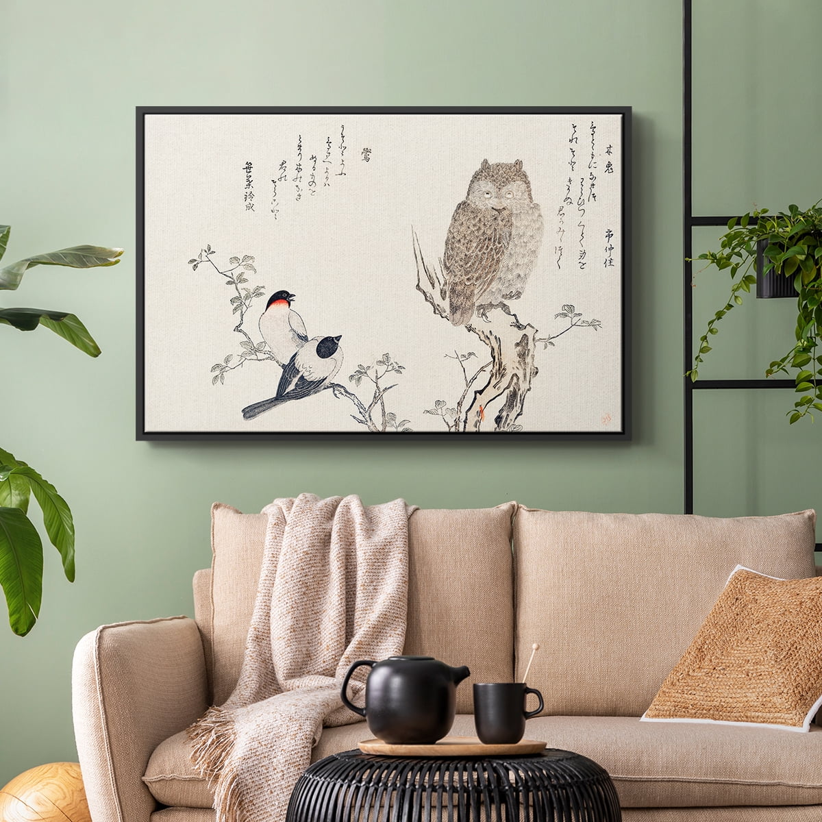 Vintage Landscape-CCXCIX By Wexford Home Framed in Black Wood Gallery Wrapped Canvas 27 in. x 41 in.