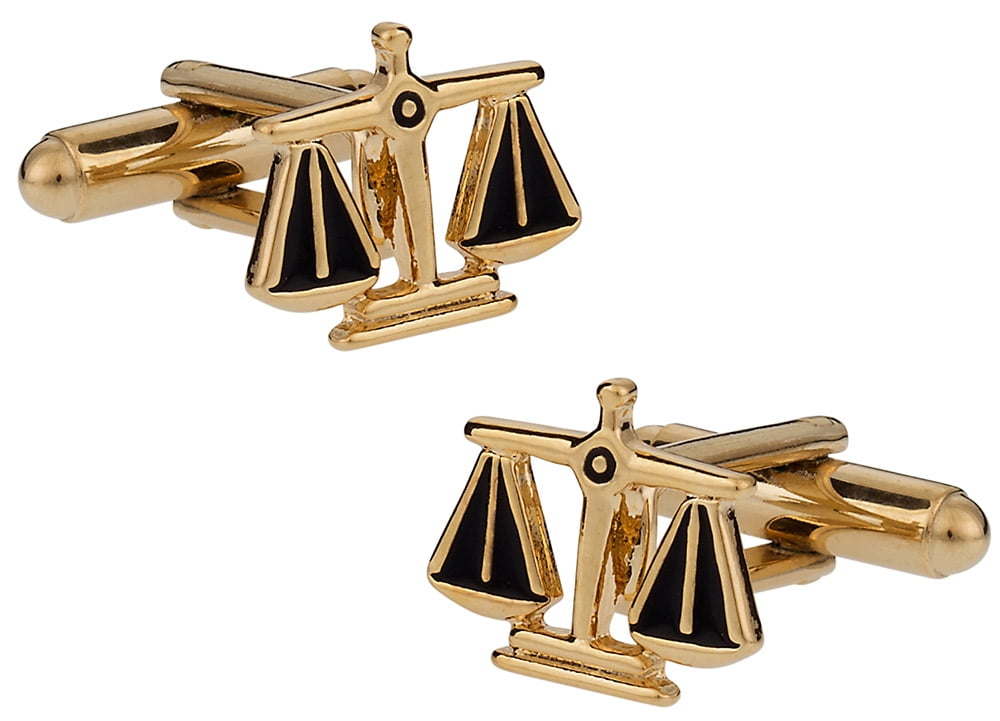 GoldTone Scales of Justice Attorney Lawyer Cufflinks