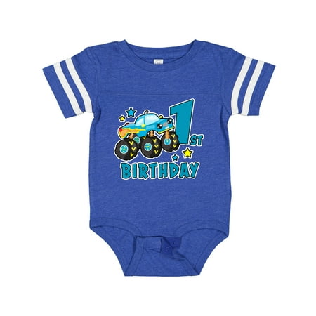 

Inktastic 1st Birthday Monster Truck Gift Baby Boy Bodysuit