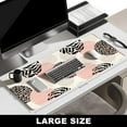 thumbnail image 2 of Large Mouse Pad, Desk Pad, XXL XL Extended Gaming Mouse Pad, Desk Mat for Office & Home, Long Keyboard Mat, Huge Mouse Pad Women, Desktop Full Cover 35.4 x 15.7 Inches, Leopard Dots Pink, 2 of 6