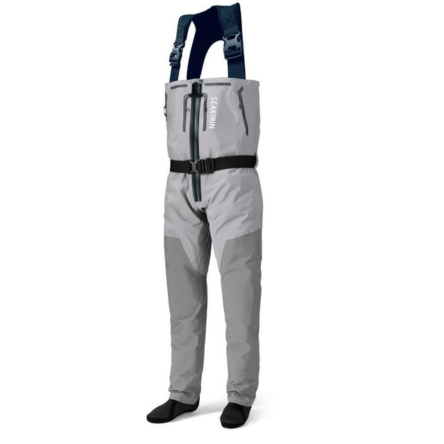 Bottes-Pantalon de Pêche Respirants à Fermeture Éclair, Étanches, pour Chasse, Gris TP