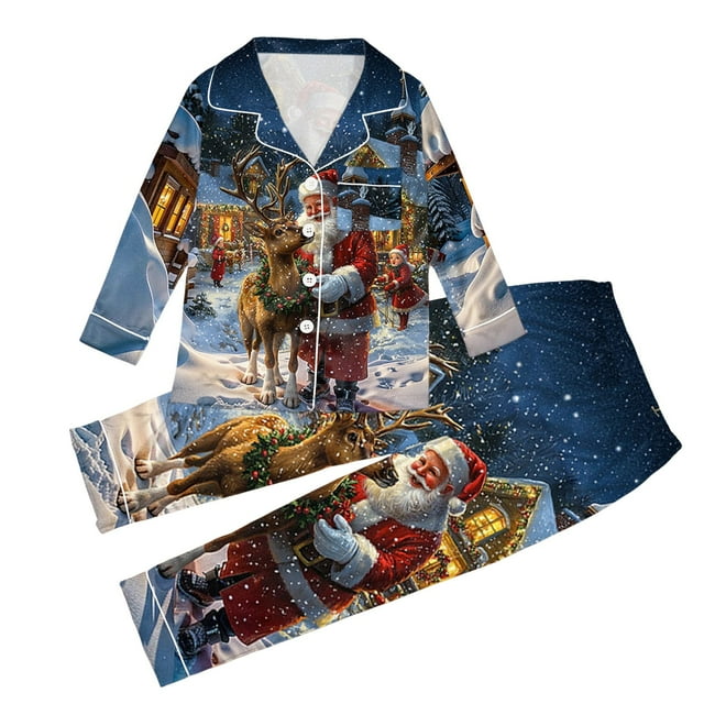 MKLEKYY Pyjamas de Noël Amusants pour la Famille Ensemble de Pyjama de Noël (Enfants)
