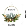 thumbnail image 3 of CuiLiyq Christmas Wreath, Metal Wall Mounted Simulated Plant Decoration, Candle Holder Wreath For Home Holiday Party Decoration, 3 of 6