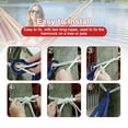 thumbnail image 3 of Double Hammock with Tree Swing Straps Holds 440lbs Capacity Hammock for Camping Outside Garden Outdoor Indoor Patio Backyard, Blue, 3 of 9