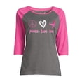 thumbnail image 3 of Susan G Komen Women's Peace Love Cure Graphic T-Shirt, 3 of 5