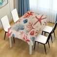 thumbnail image 4 of Yayeee Tablecloths 54" x 54" Rectangle Wrinkle Resistant Party Table Cover, Blue Starfish, 4 of 8