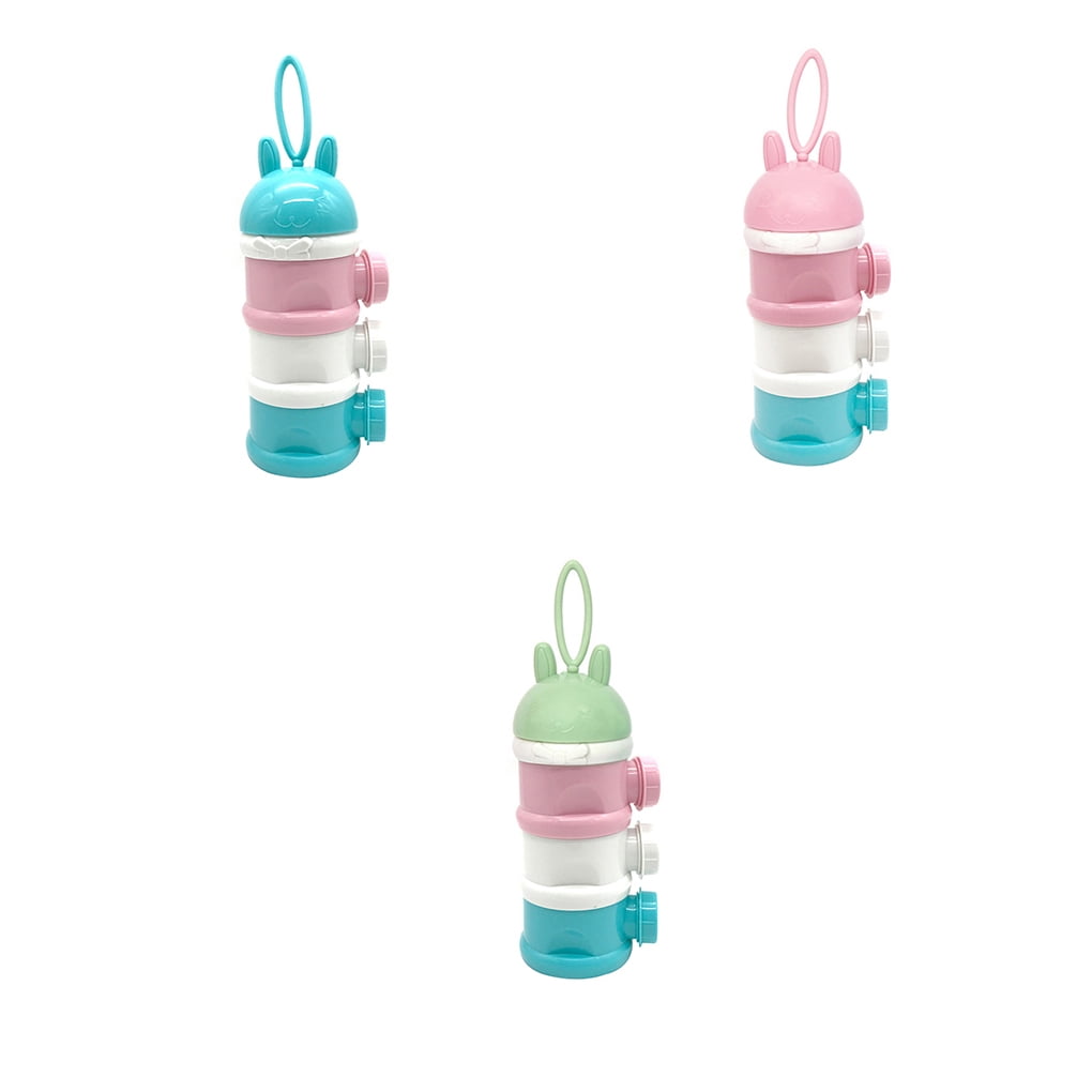 Portable Baby Food Storage Boxes Container Infant Formula Feeding Milk Powder Bottle 3 Cells Grid Storage Box