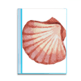 thumbnail image 1 of Cartable de Portefeuille de Protection de Feuilles de Livres d'Illustration Rouge Vie Marine Pétoncle, 1 of 3