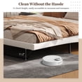 thumbnail image 5 of Christopher Knight Home King Size PU Leather Platform Bed Frame with Headboard, Curved Design, Trapezoidal Leg, White, 5 of 10