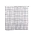 thumbnail image 1 of Cortina de baño de rejilla blanca y negra, panel divisor de ducha a prueba de agua de poliéster geométrico, 180x180cm kenally HA3097-01, 1 of 6