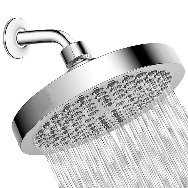 Cabezal de ducha - Lluvia de alta presión - Aspecto cromado moderno de lujo - Instalación sin herramientas en 1 minuto - Reemplazo ajustable para los cabezales de ducha de su baño (