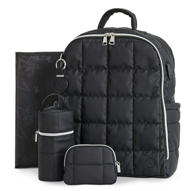 Hannah & Sophia North Backpack Set, Midnight Black