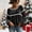 A05-Black, variant on Velvet Blouses for Women Crew Neck Long Sleeve Party Ruffle Elegant Tops Fall Winter