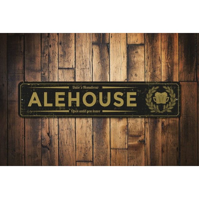 (Metal de aluminio) Letrero de cervecería Decoración de cervecería Regalo de cervecería para amantes de la cerveza Letrero de jarras de cerveza Letrero para amantes de la cerveza Decoración del lago