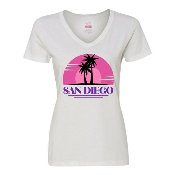 Inktastic San Diego California Beach Souvenir Women's V-Neck T-Shirt