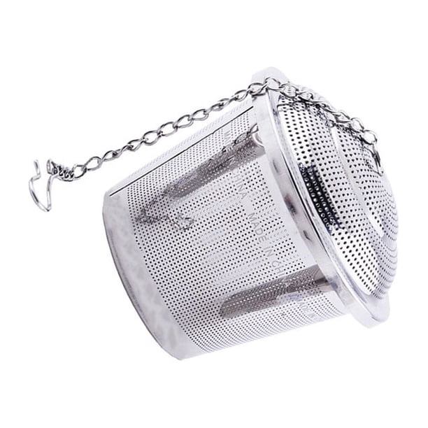 Toystoory Filtro de hojas sueltas de malla infusor de té inoxidable, colador de hierbas con bloqueo Teteras