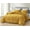 Mustard Yellow, variant on Chezmoi Collection Vero Mustard Yellow Comforter Set Queen Size 3-Piece Fluffy Soft Lightweight Bedding Honeycomb Geometric Stone-Washed Microfiber Comforter Set for All Season
