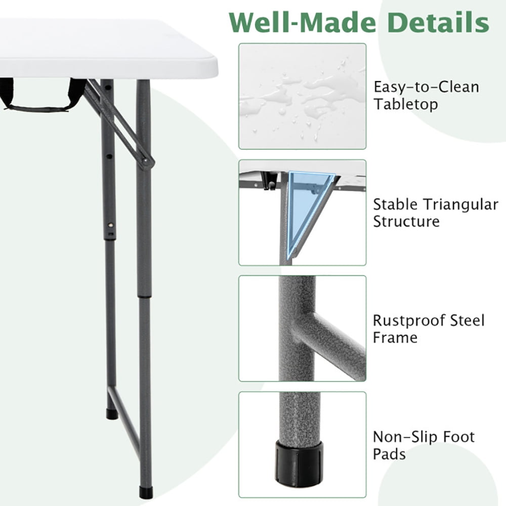 Aimee Lii 3-Level Height Adjustable Folding Table, Camp Tables PorTable Foldable Aimee Lii 3-Level Height Adjustable Folding Table, Camp Tables PorTable Foldable