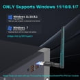 thumbnail image 4 of Long Range USB Bluetooth 5.4 Adapter for PC, Wireless USB Dongle w/ 5dBi Antenna for Laptop Desktop Windows 11 10 8.1 7 Linux, Pair w/Bluetooth Headphones Headset Speaker Mouse Keyboard Printer, 4 of 7