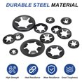 thumbnail image 4 of Uxcell 110Pcs Internal Tooth Lock Washers, M4 ID 12mm OD Star Locking Washer Quick Speed Retaining Clips Fasteners for Machinery, Automobile, Industrial Use, Flipped Edge, 4 of 6