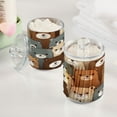 thumbnail image 5 of 2 Pack Qtip Holder Dispenser Colorful Bear Head Clear Plastic Storage Apothecary Jars for Cotton Swabs Balls Pads Floss, 5 of 7