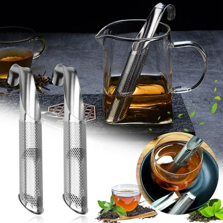 

Cuhas 304 Stainless Steel Tea Strainer Hanging Pipe Handle Tea Brewer Creative Tea Leak Tea Filter