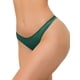 thumbnail image 4 of INSPIRAR CHIC Ropa interior de mujer sin forro, bikini de satén invisible, cómodos tangas sin marca, M Verde oscuro, 4 of 4
