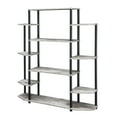 thumbnail image 2 of Convenience Concepts Designs2Go No Tools Wall Unit Bookshelf, Faux Birch/Black Poles, 2 of 5