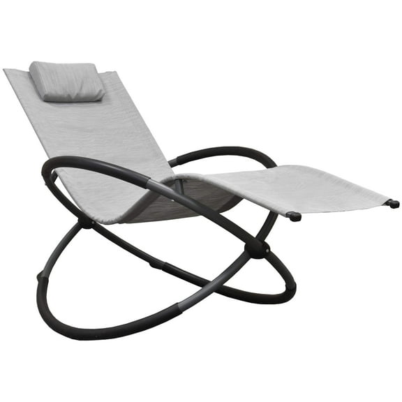 Vivere Orbital Sun Lounger Made with Premium Phifertex Fabric (330 lb Capacity) Haven